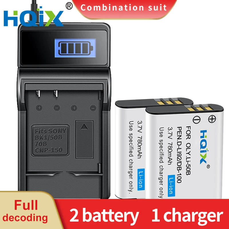 Batteria Li-Ion Compatibile Olympus LI-50B E Ricoh DB-100 – Alta Capacità 3,7V Per Fotocamere Olympus, Pentax, Casio (SZ14, TG-620, XZ-1, Ecc.)