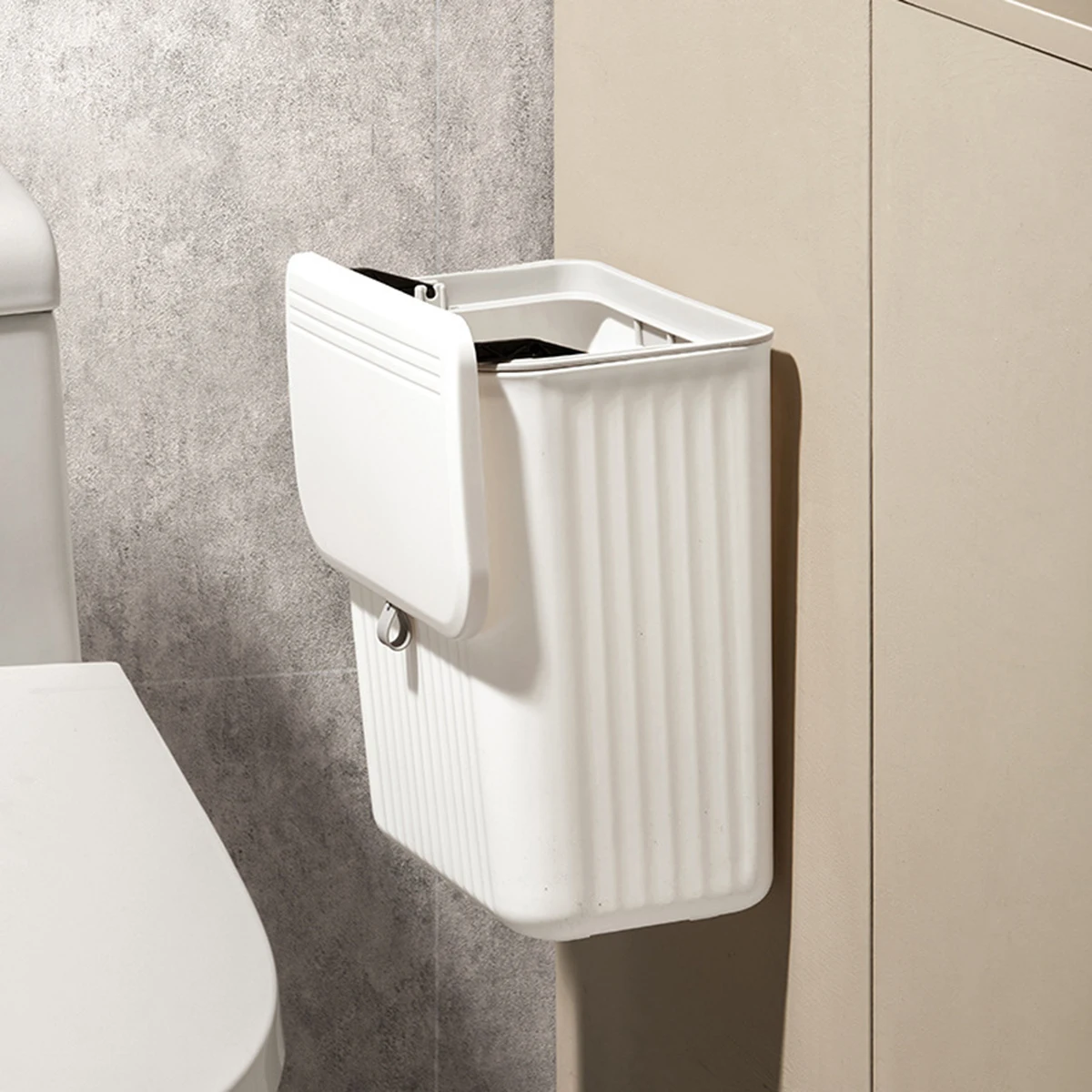 Trash Can Kitchen Wall-mounted Trash Can Household Kitchen Waste Storage Bin Toilet Hanging Toilet Paper Storage Bucket