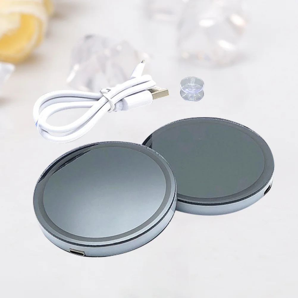 

2pcs USB Charging Cup Mat Coaster Universal Anti-slip Mug Pad Holder Interior Decoration Atmosphere LED Light Cup Mat for