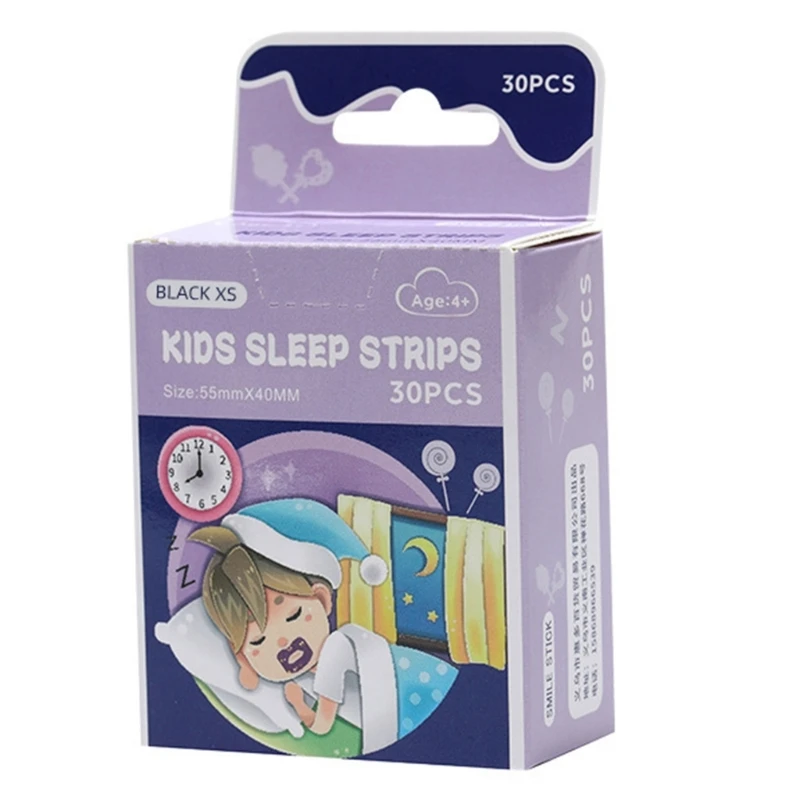 30Pcs Sleep Strips Anti-Snoring Mouth Tape Sleep Sticker Children Snore Reducing Aids Nose Breathing Sticker for Toddler