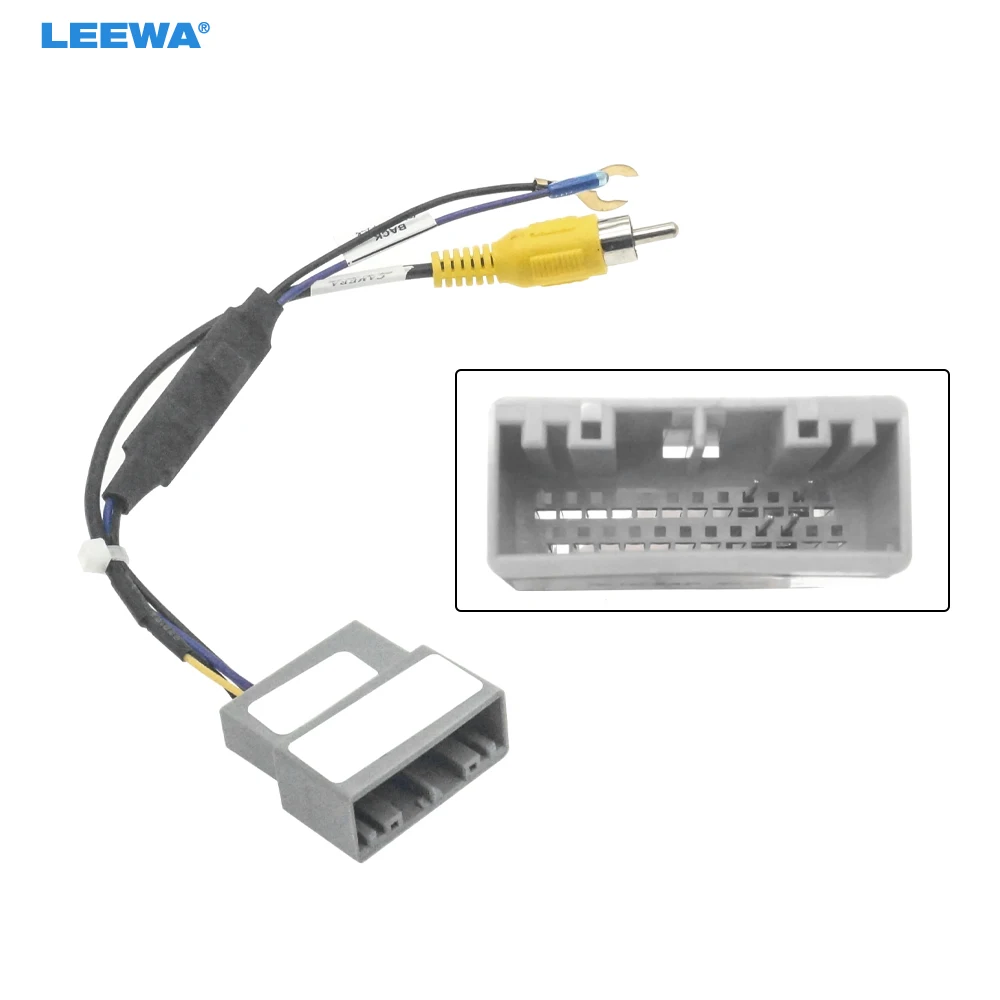 

LEEWA автомобильная аудиосистема для парковки Задняя камера видеоразъем конвертер кабель с can-шиной для Honda CRV/Fit парковочный обратный Проводной адаптер