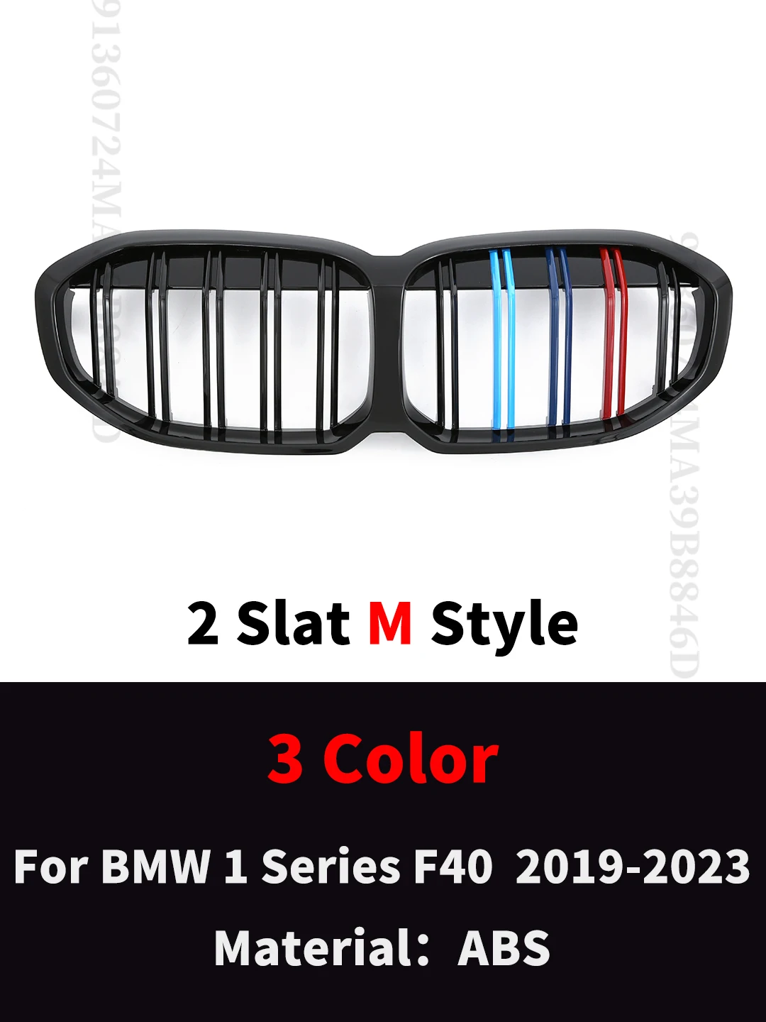 Grille Avant Pour BMW Série 1 F40 2019-2023 - En ABS, Remplacement Direct - Style Sportif - 7
