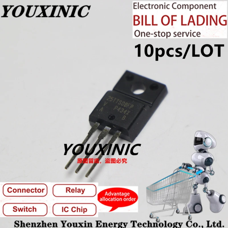 

YOUXINIC 100% новая импортная оригинальная фотовспышка 25TTS08FPPBF 25TTS08FP TO-220 полевая трубка с эффектом 800 в 25 А
