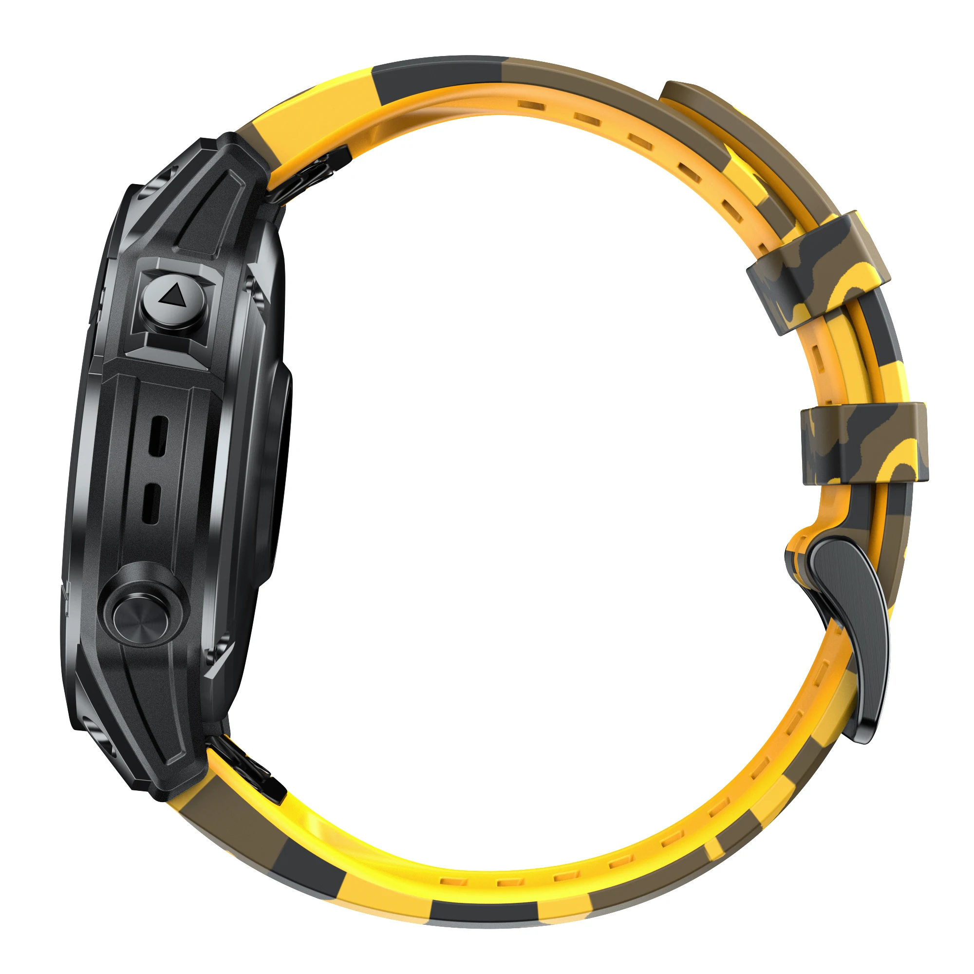 Camouflage Quick Fit Silicone Wristband Strap, 22-26mm