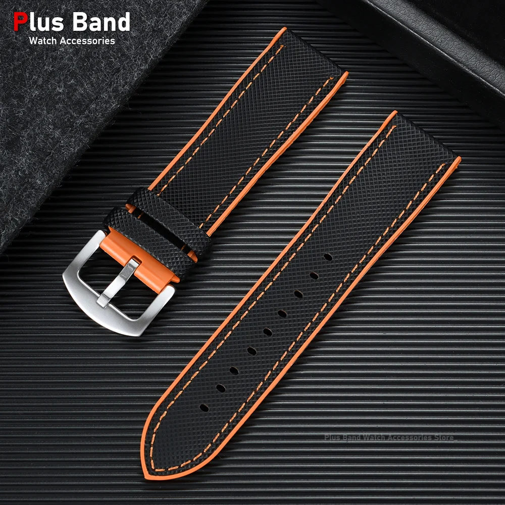 Nylon Sailcloth Rubber Hybrid Waterproof Watch Strap Bracelet