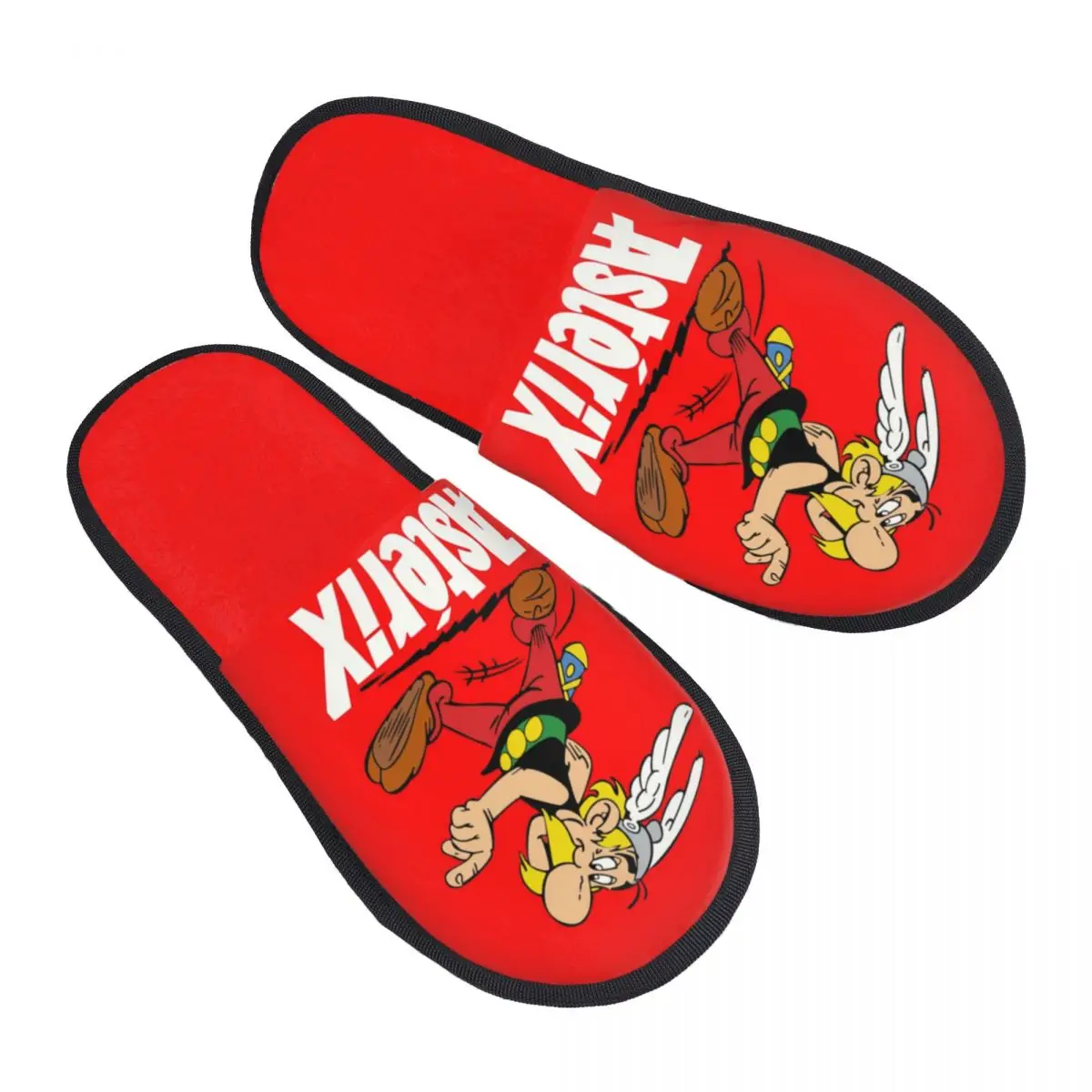 

Забавные тапочки для дома Asterix, женские удобные тапочки из пены с эффектом памяти манга Obelix, слипоны для отеля