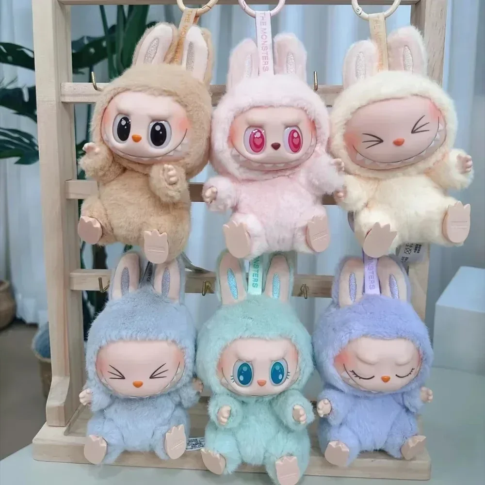 1:1High Quality Macaron 2nd The Monsters Labubu Sitting Party Vinyl Plush Decorative Surprise Box Doll Collection Gift 4