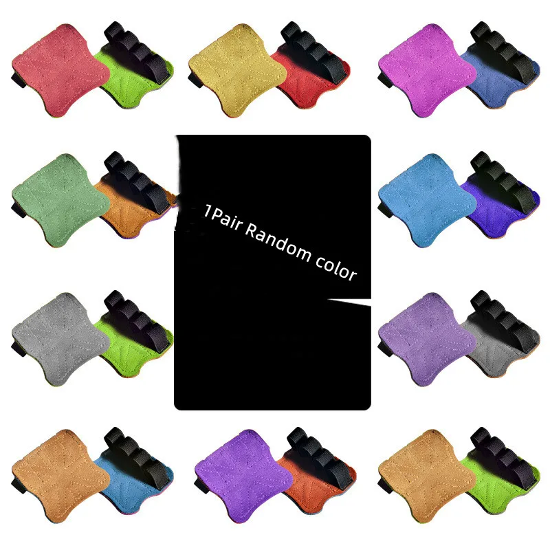 Cowhide Gym Gloves Grips Anti-Skid Weight Power Belt Lifting Pads Deadlift Belt Workout Crossfit Fitness Gloves Palm Protection