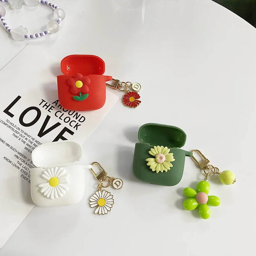 Fashion Daisy Flower Case for Haylou T19 Case Cute Silicone
