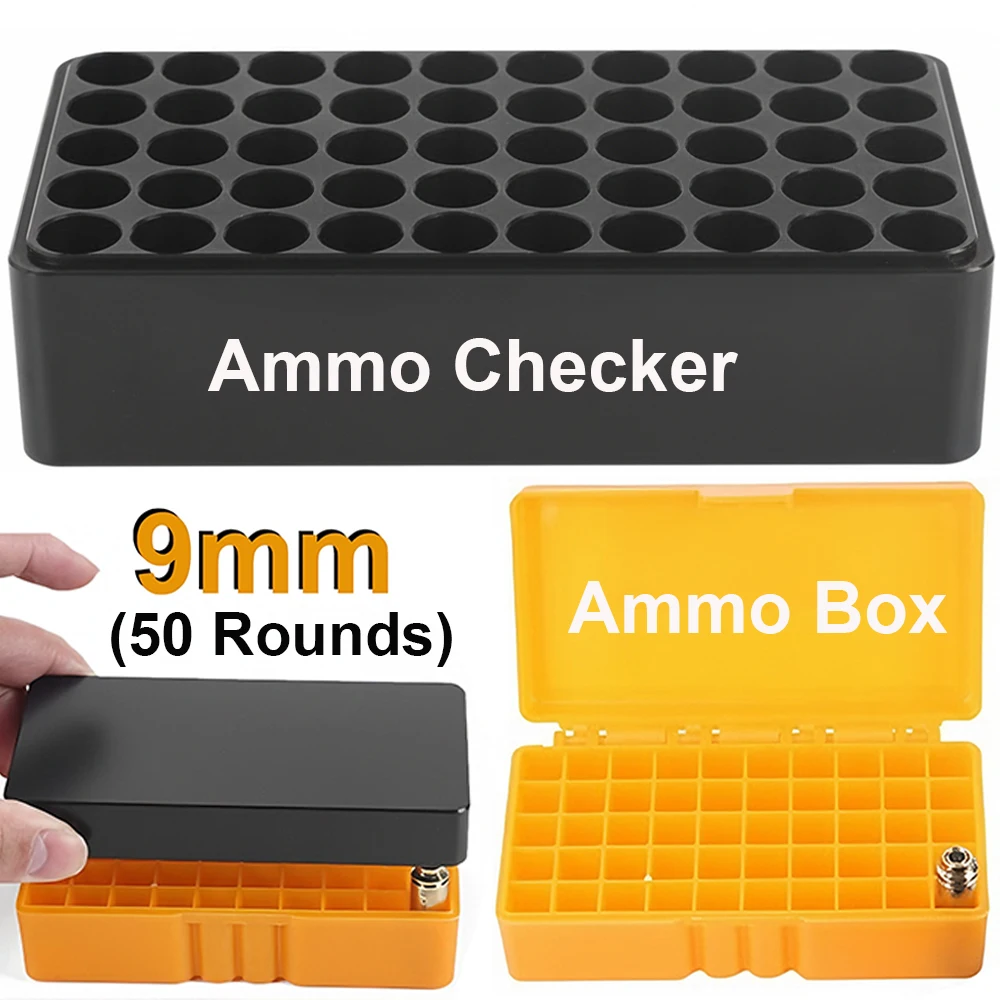 50 Rounds Ammo Checker with Bullet Holder 9mm Chamber Checker 9x19 ...
