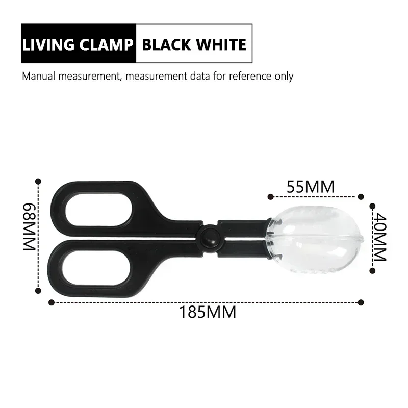 Nomo Reptile Transparent Clip Cleaning Tool Lizards Spider Reptile Bread Worms Insect Plastic Tongs Pet Raising Feeding Supplies