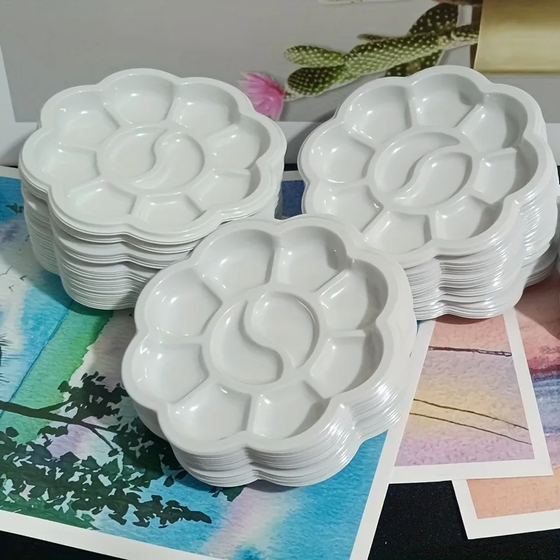 초보자와 전문가에게 완벽한 50개 세트, 초보자용 페인팅 용품 | 장 팔레트 | 내구성 있는 플라스틱 팔레트