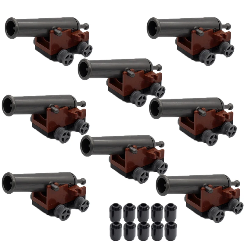 MOC Building Blocks Military Figures Accessories Napoleon Medieval Cannon Mini Brick Pirate Ship Buy Goods Boy Girl Toy Gifts 4