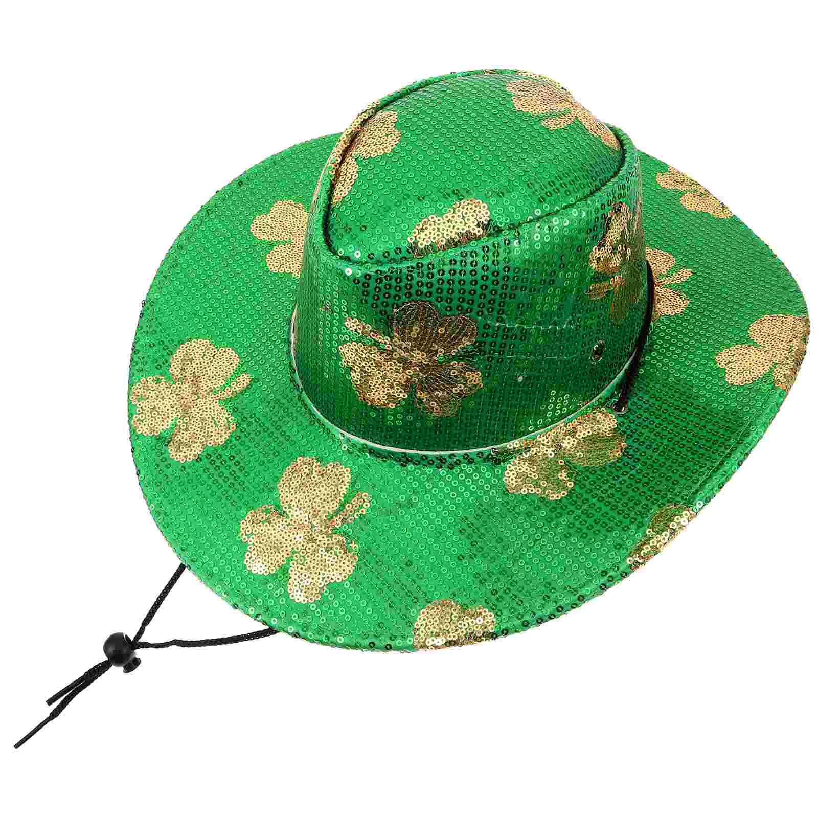 

Sequined Hat Men Has Fashion St Patrick's Day Glitter Cloth Sequins Man Irish Ornament