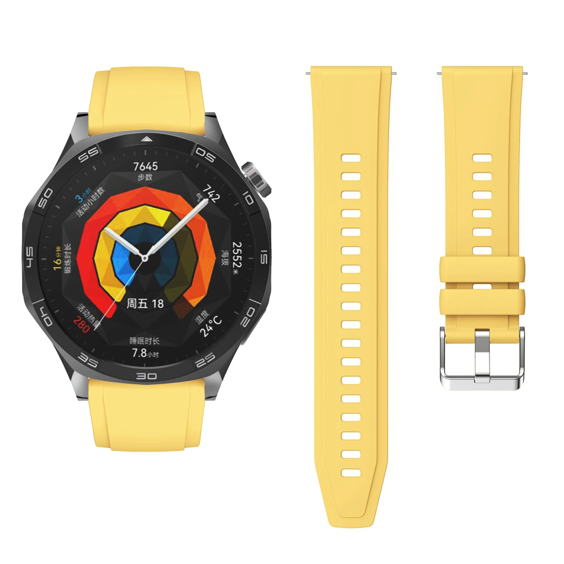 Official Silicone Sport Strap Band for Smartwatch - 18mm/22mm Bracelet Wristbands