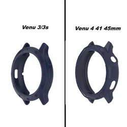 TPU Silicone Scratch - Resistant Protective Cover Case with Screen Protector - Venu 4 41mm (Navy Blue)