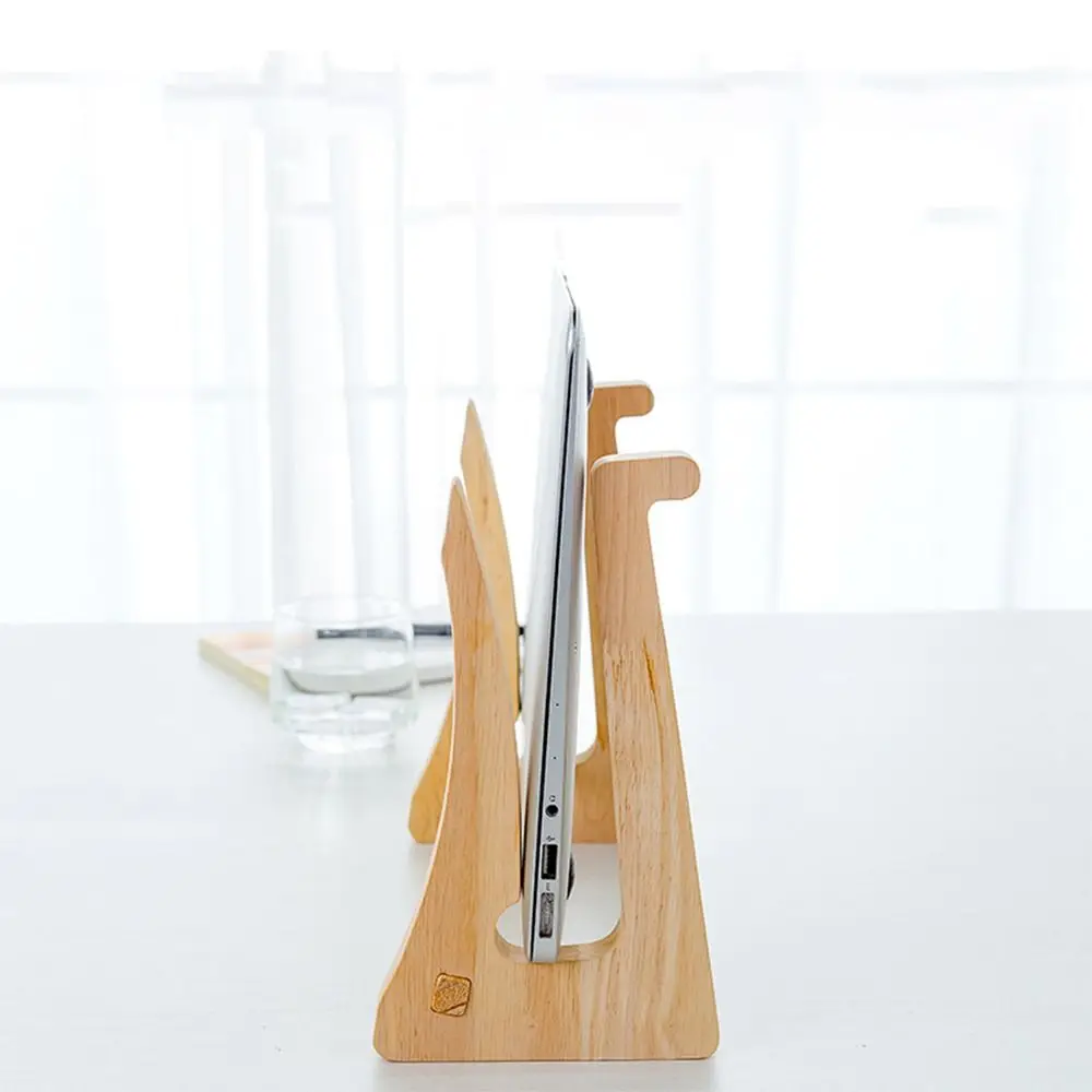 높은 안정성의 목재 노트북 브래킷 미끄럼 방지 액세서리 노트북 스탠드 조정 가능한 노트북 컴퓨터 홀더 사무용 컴퓨터