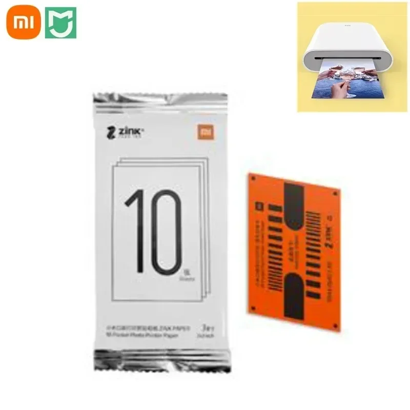 Xiaomi Original Pocket Printer ZINK Self-adhesive Photo Print Sheets For Xiaomi 3-inch Mini Pocket Photo Printer photo print sheets