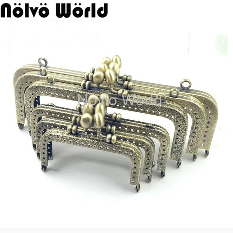 

10pcs 8.5/10.5/12.5/15/16/18/20cm Metal Frame Purse Handle Coins Bags Metal Kiss Clasp Lock Frame Accessories For Bag