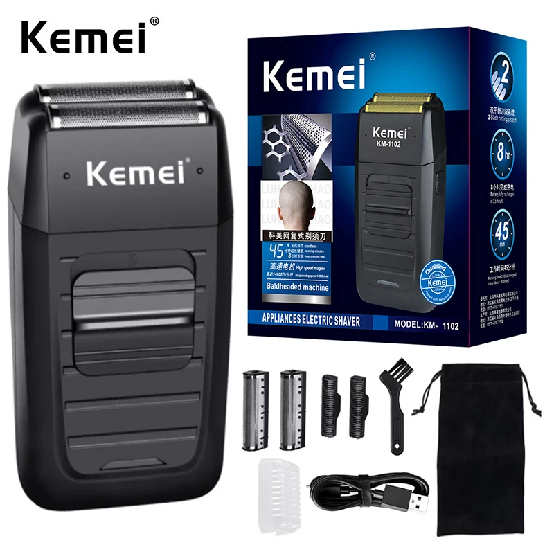 

Kemei Professional Hair Clipper Tool Electric Hair Clipper Small Portable Cutter Hair Clipper Men's Razor Kit KM-1102