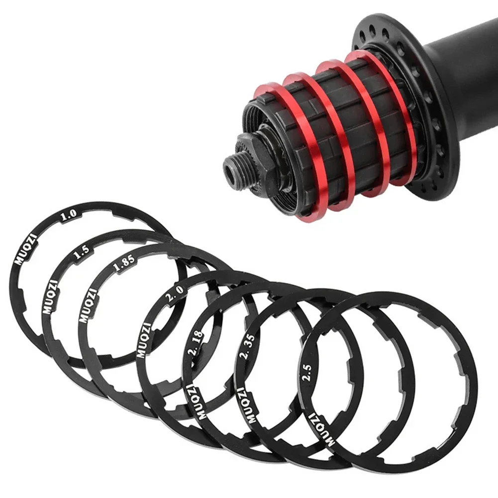 Bicycle Cassette Gasket Freehub Body Washer Freewheel Spacers 1.0/1.5/1.85/2.0/2.18/2.35/2.5MM BikeHubWasherCyclingParts bicycle cassette bicycle sprocket gear bicycle parts bike sprocket bike freewheel