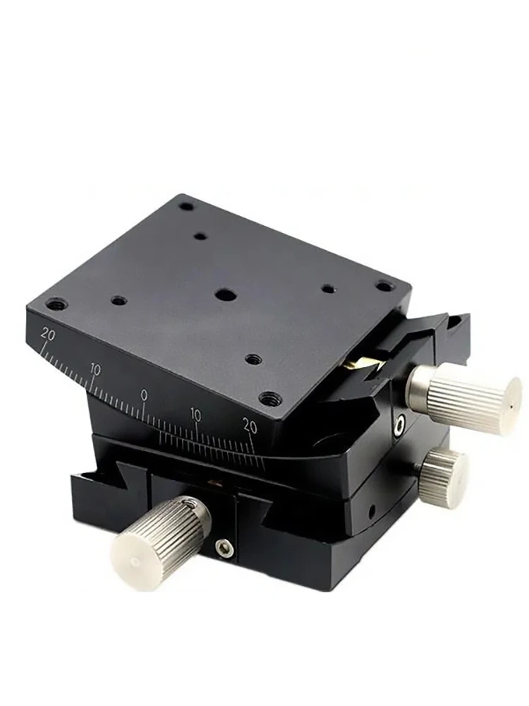 40x40mm GFWG40 XY Schneckengetriebe-Goniometertisch Manueller Präzisions-Winkelverstellungs-Verschiebungstisch Optische Testpositionierungsplattform – Detail 9