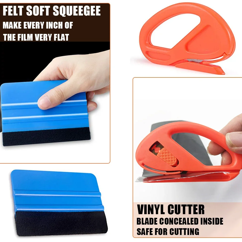 Car Wrapping Tools Window Tinting Squeegee Vinyl Squeegee Window Tint Squeegee Car Vinyl Scraper Automotive Film Tools 2-8Pcs Car Film Wrap Tools Kit Squeegee Set Vinyl Scraper Cutter for Vehicle Window Tint Wrapping Tools Spatula