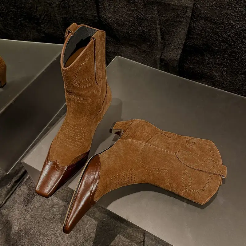 

Size 33-41 Real Genuine Leather Women Boots High Quality Comfortable Street Fashion Outdoor Woman Ankle Boots Easy To Walk