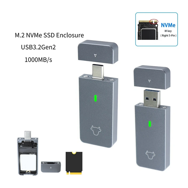  ϵ ũ ڽ, M.2 Nvme 2230 SSD Ŭ, JMS583 SSD ̽ , M.2 M Ű, USB3.2 Gen2 USB C Ÿ M & B Ű, ϱ 