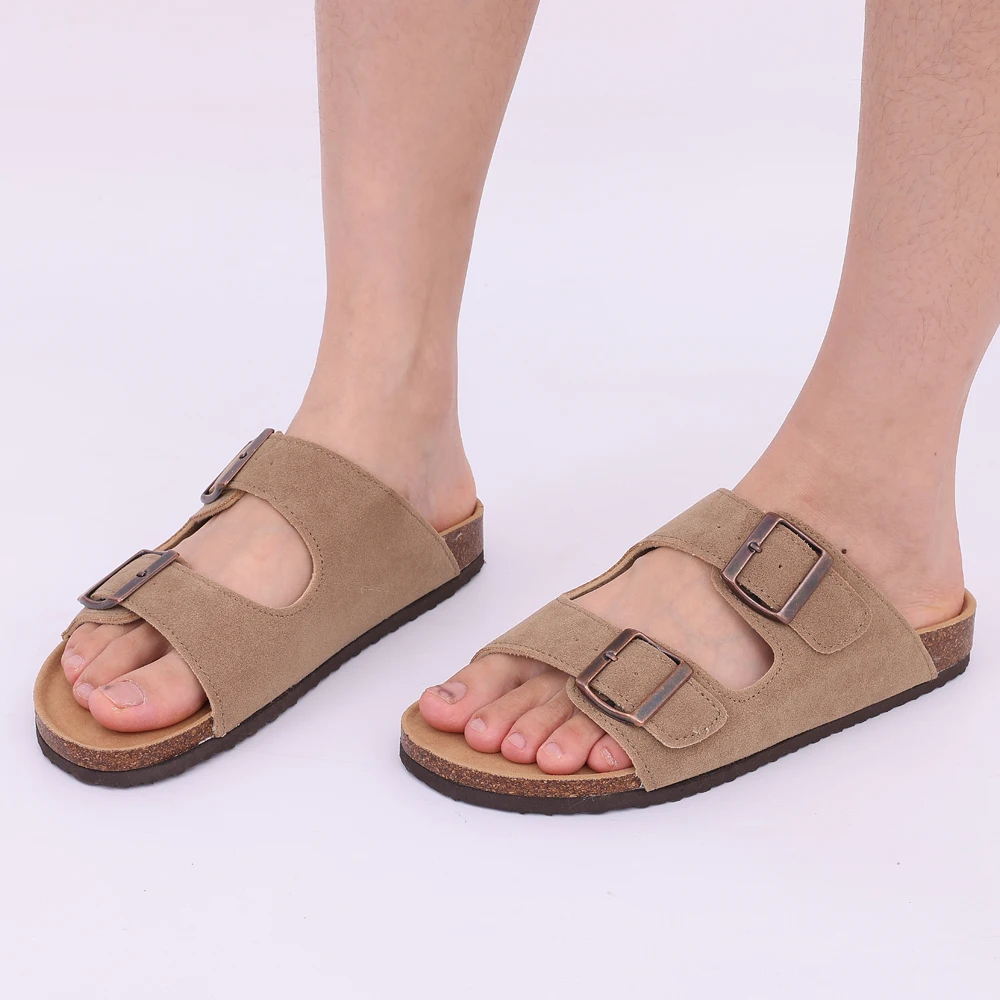 Comwarm Fashion Cork Slippers Women Classic Flat Sandals Female Outdoor Anti-slip Beach Slides Cork Sole Arch Support Sandals 6