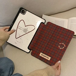 Korean Red Checks Protective Case - Pro 12.9 2018 - 2020 (TD0956)