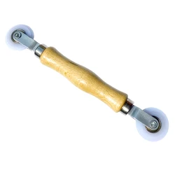 Pressing Wheel Wooden Shank Bump Double Bearing Nylon Press Wheels Machine Accessories for Door Screen Installation