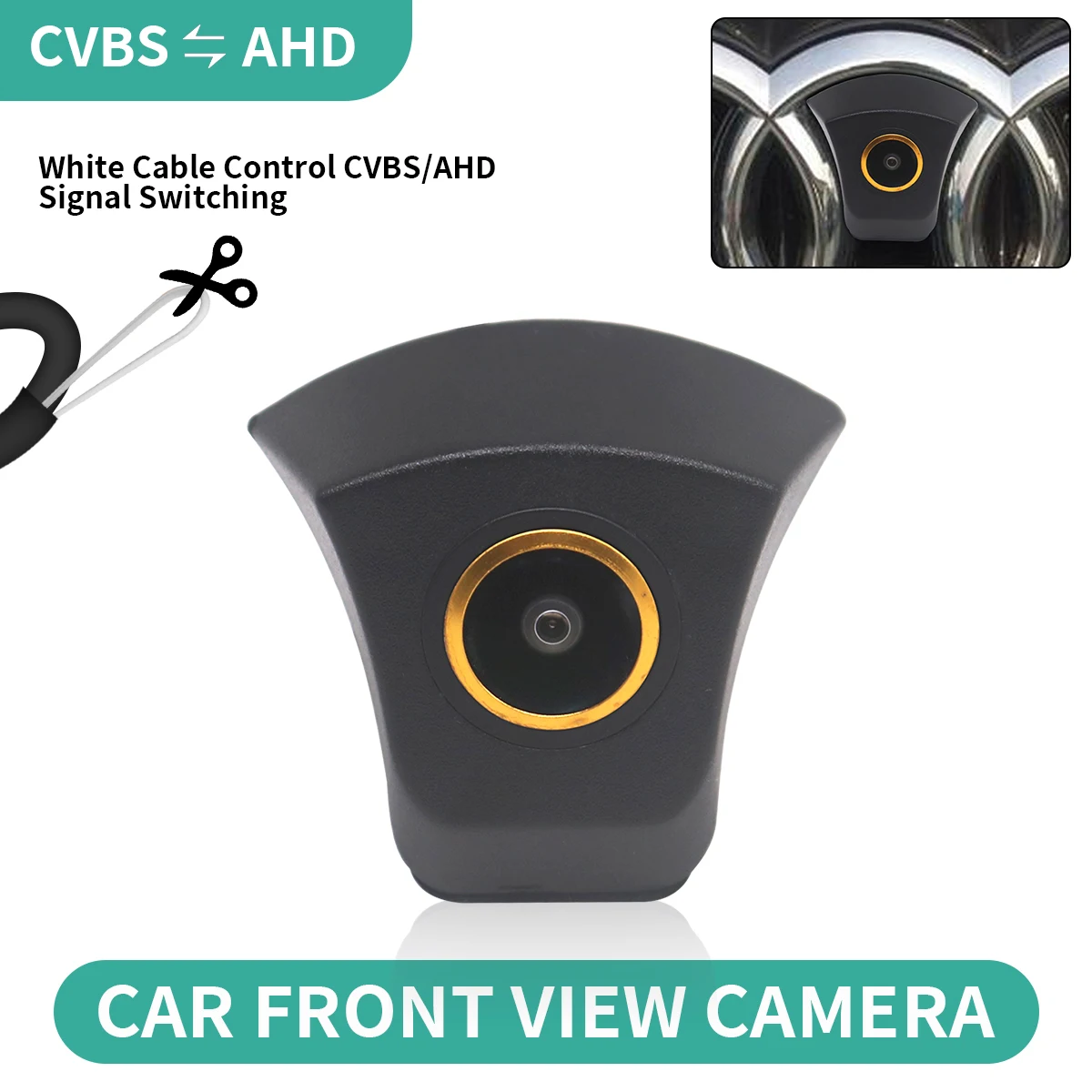아우디 A1 A2 A3 A4 A5 A6 A7 A8 A4L A6L Q3 Q5 Q7 TT TTS 전면 로고 카메라용 CCD AHD 골든 렌즈 차량 전방 카메라