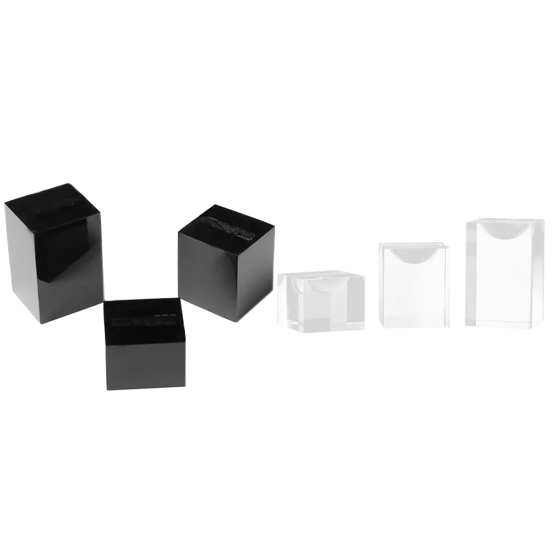 

Acrylic Square Jewelry Stand Photography Props Cosmetics Ring Display Stand Necklace Jewelry Display Stand