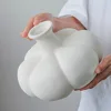Pumpkin Ceramic Vase White Garlic Flower Vase Abstract Geometric Porcelain Pot Floral Arrangement Accessories Home Decoration 4