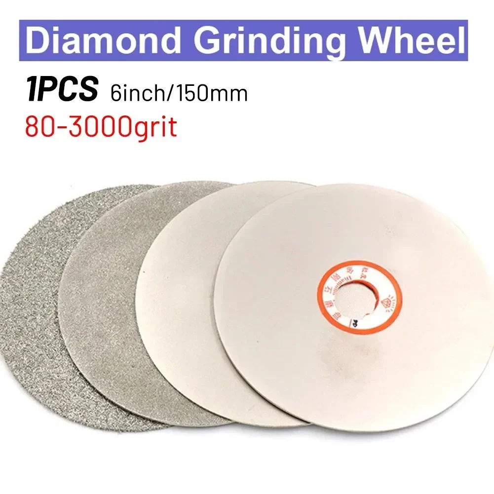 6" 150mm 80-3000 Grit Diamond Coated Wheel Lapidary Polishing Grinding Disc For Jewelry Jade Glass Polishing Abrasive abrasive wheel grinding wheel