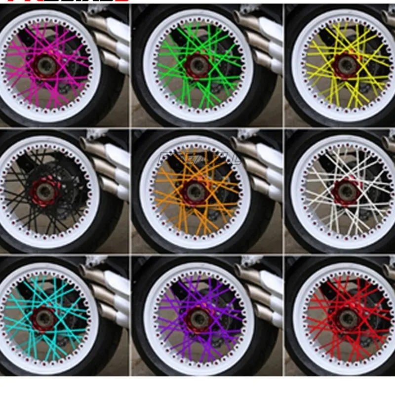 

Motorcycle Wheel Protector Rims Skin Covers Pipe For Yamaha YZ WR TTR XT DT 80 85 125 230 250 426 450 600 F FX X Motocross Parts