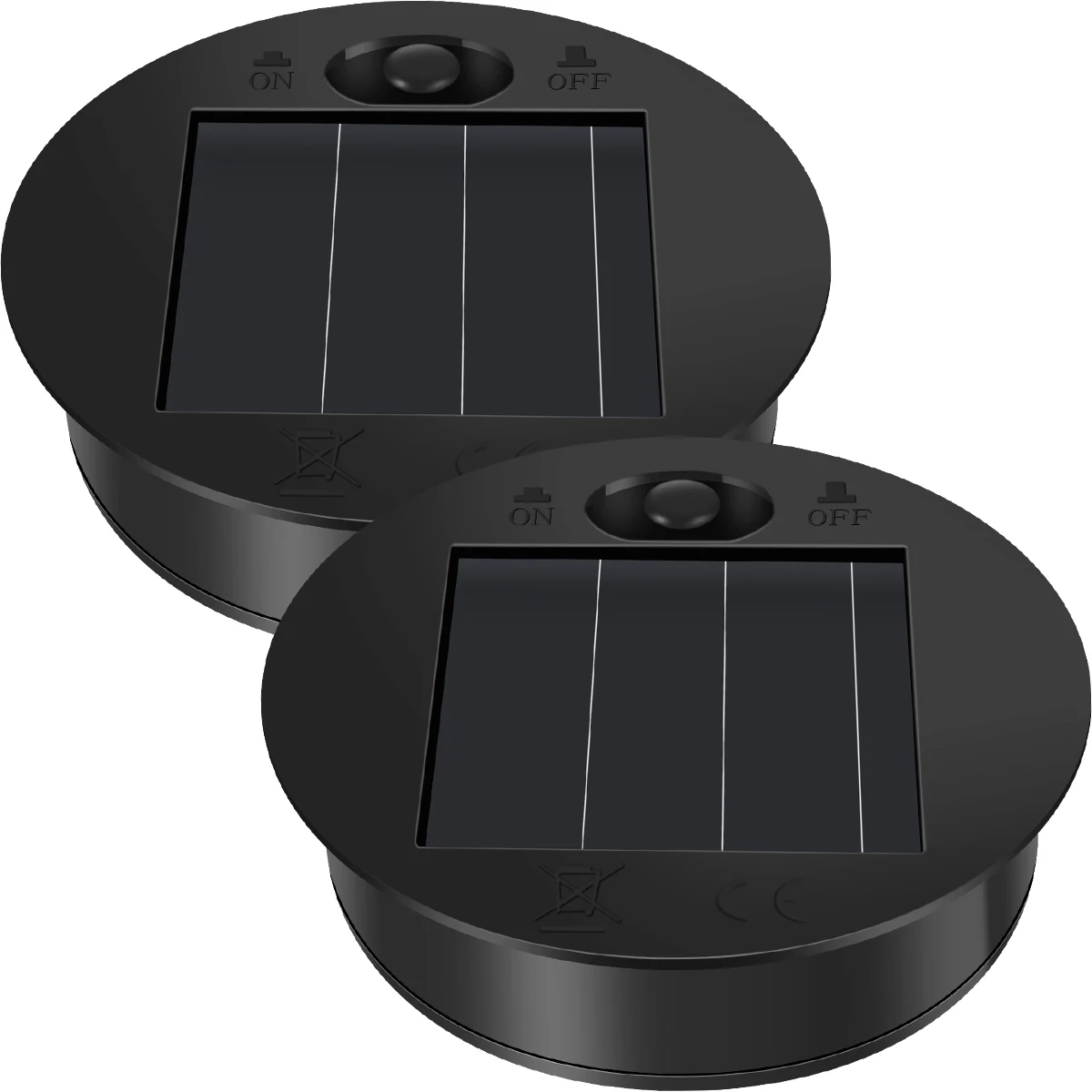 New 2Pcs Solar Lantern Light Replacement Top with 30 LED String Light