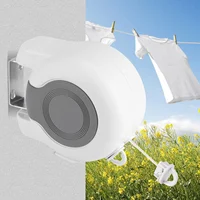 13m Wall Mounted Retractable Double Clothes Drying Line Indoor Outdoor Washing Landry Tool 1