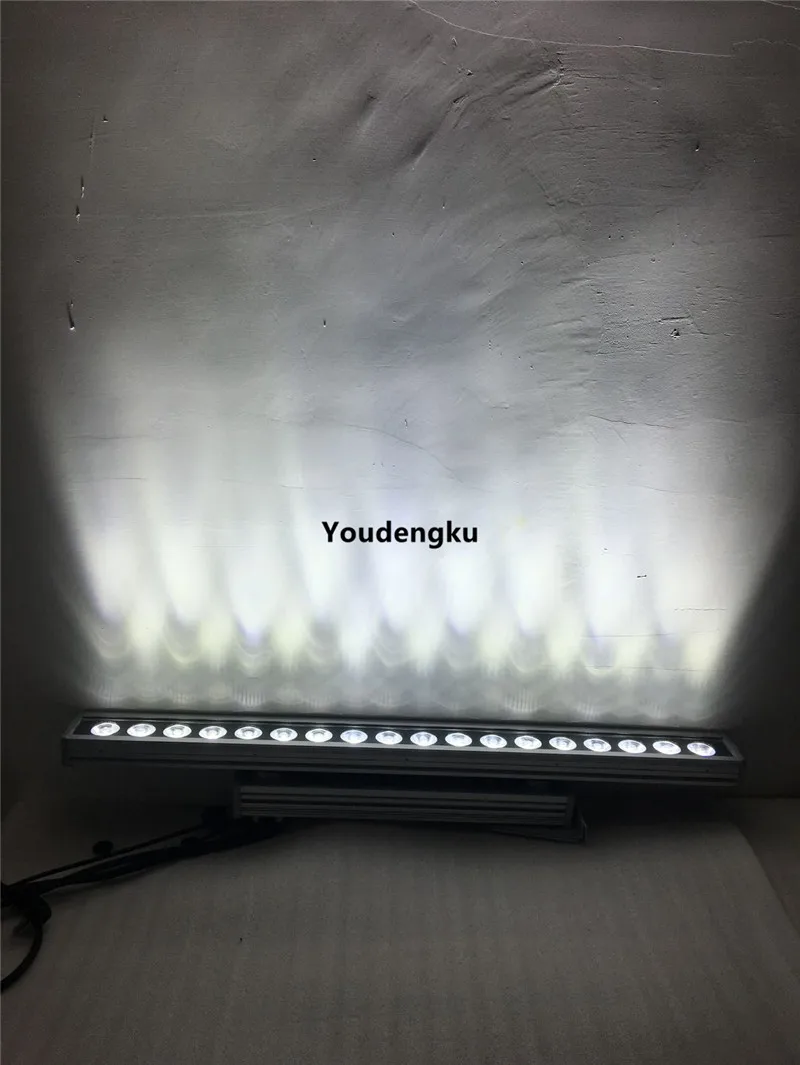 2 pieces DMX control Outdoor building illumination 18x10w rgbw LED wall wash bar