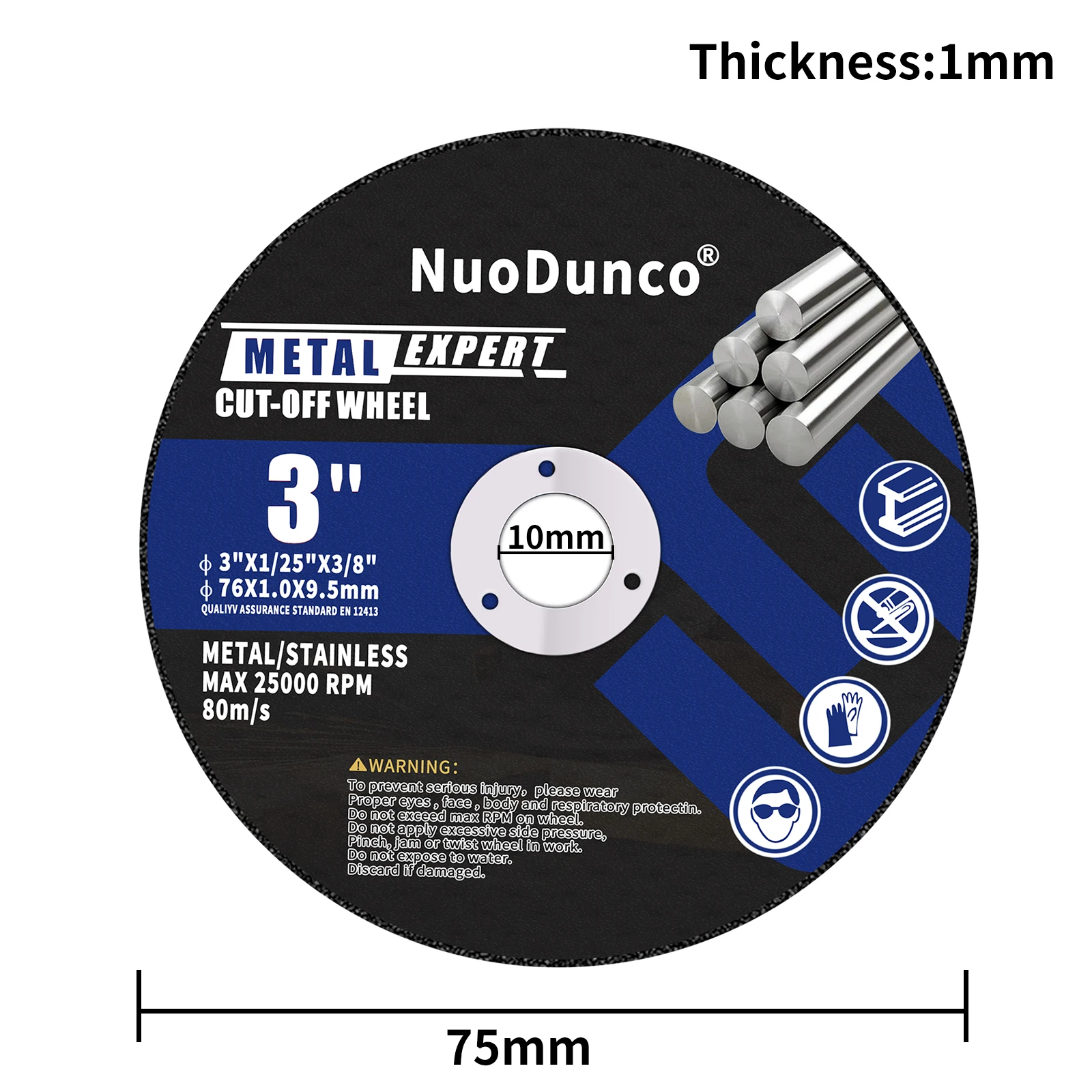 75mm Flap Discs Sanding Discs 3" Metal Cutting Disc HSS Saw Blade Angle Grinder Accessories for Cutting Polishing Metallic Wood
