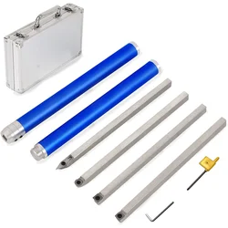 Ensemble d'outils de tournage de tour à bois, outil de travail du bois, jauge de bol, finition plus rugueuse, poignée en alliage détachable, Inserts en carbure 