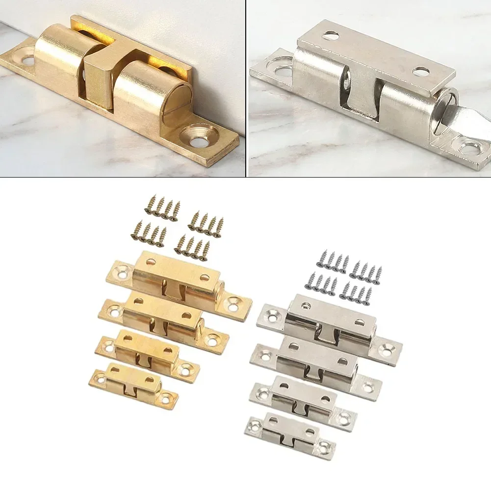 Cabinet Door Spring Latch Home Wardrobe Closet Cupboard Door Catch Double Ball Cabinet Suction Home Kitchen Furniture Hardware