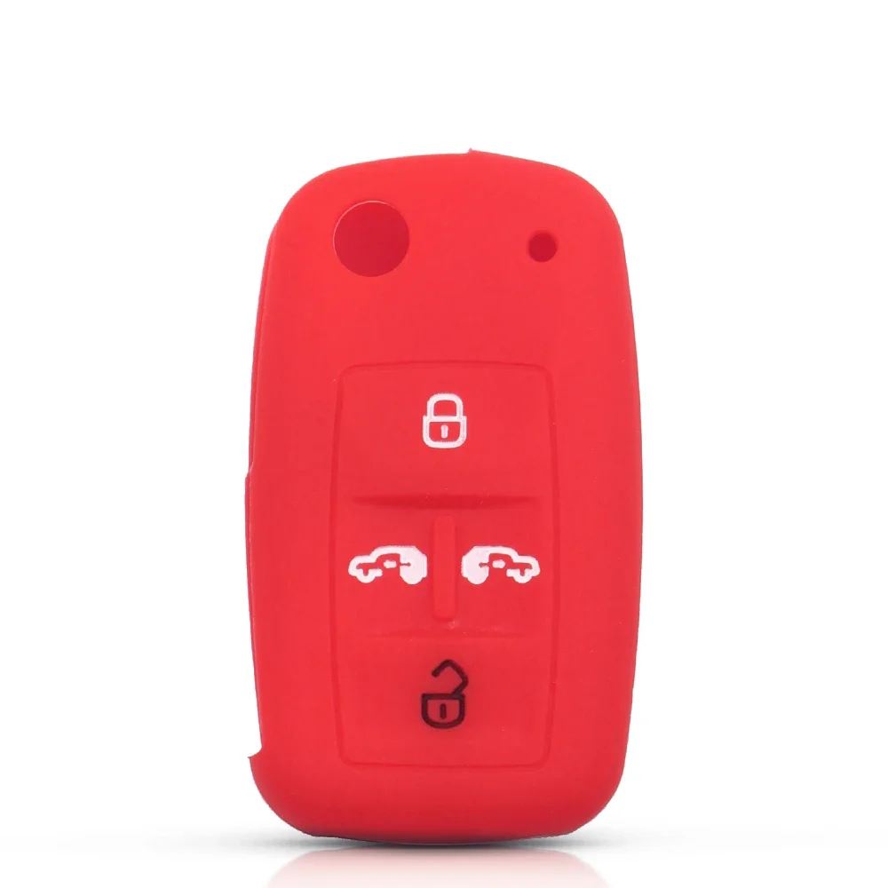 Cover protettiva portachiavi per VOLKSWAGEN - KEYYOU per VOLKSWAGEN VW Sharan Multivan T5 custodia portachiavi in Silicone per auto 4 pulsanti accessori