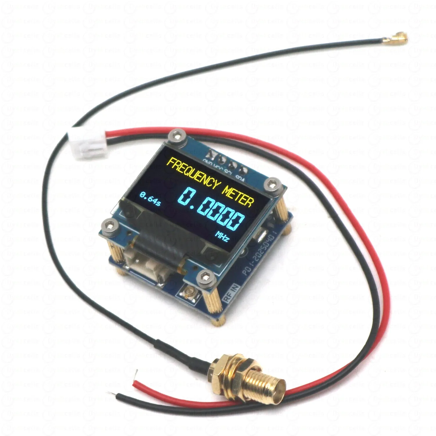 מונה תדרים OLED תצוגה דיגיטלית RF מד תדרים דיוק גבוה מדידת אותות אוסילטורים מגברים