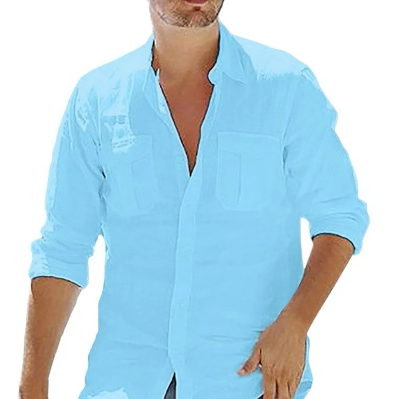 ICCLEK New  Summer Shirt European and American Thin Models In Shirt Male Open Shirt Long-sleeved Fashion Men's Shirt