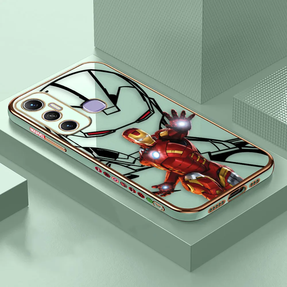 thumbnail image 1 of Funda suave E-TPU para teléfono Infinix HOT 40I 30I 30 20 20S 20I 12 12I 11 10 10S 10I 9 GT10 PLAY, carcasa con Logo de Marvel Iron Man, 1 of 5