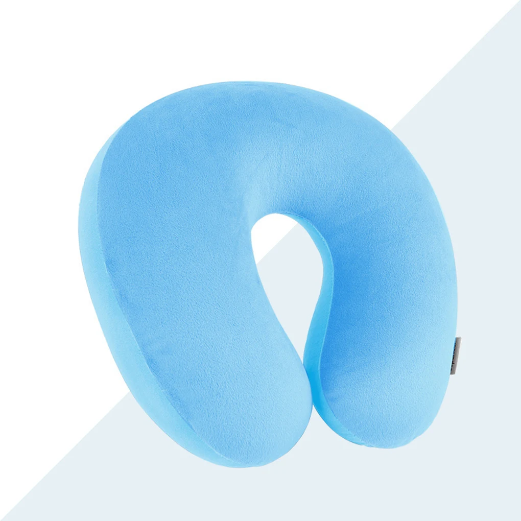 Cotton Pillow For Office For Office Home Travel Neck Pillow Travel Cushion Wide Application dark blue 30*29*10cm