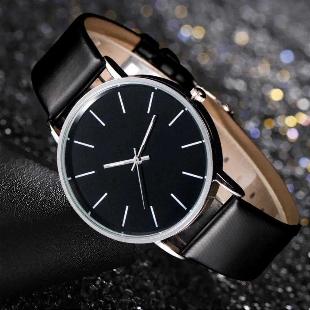 Minimalist Women's Ultra Thin Fashion Watch with Leather Strap