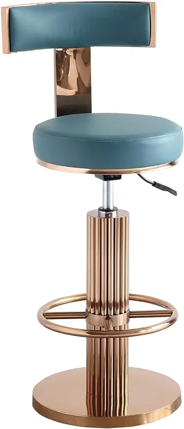 

Swivel Bar Stools with Backrest, Modern Adjustable Height Counter Stool with Stainless Steel Legs and Comfortable Cushion,